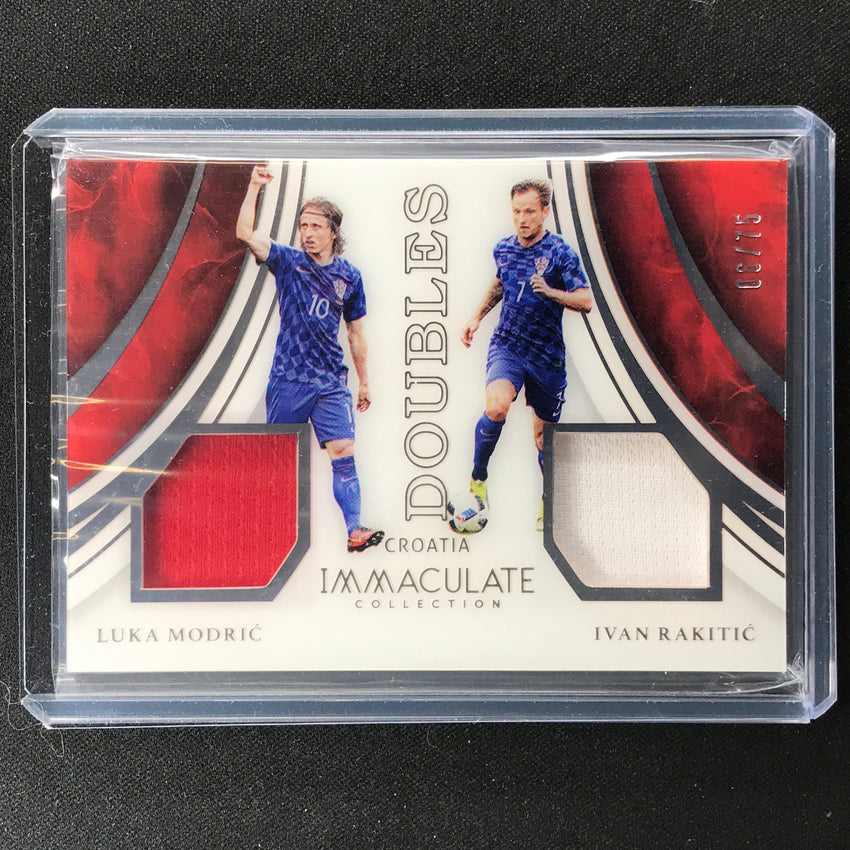2017 Immaculate Luka Modric Ivan Rakitic Team Doubles Memorabilia Relic 6/75