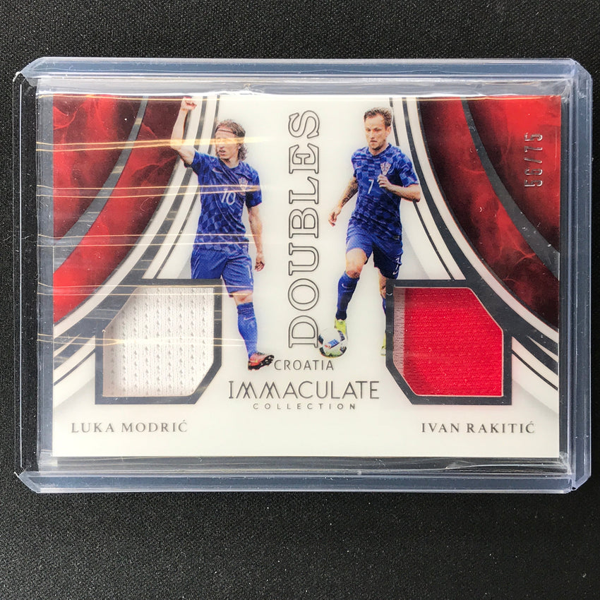 2017 Immaculate Luka Modric Ivan Rakitic Team Doubles Memorabilia Relic 56/75