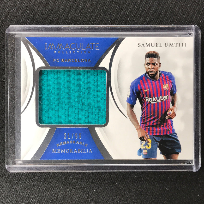 2018-19 Immaculate Samuel Umtiti Remarkable Memorabilia Relic 31/99