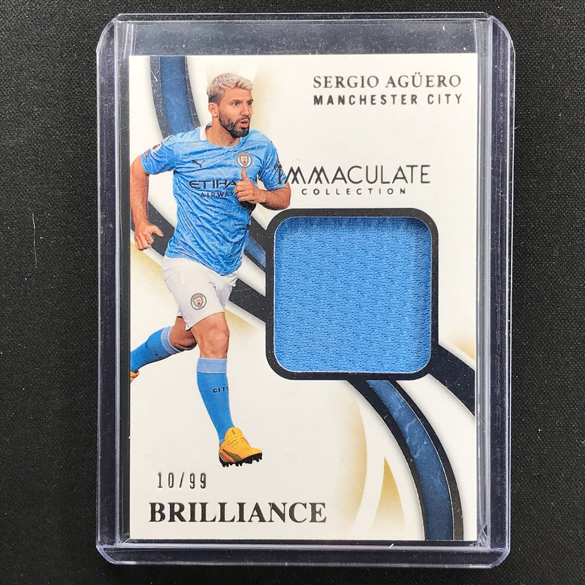 2020 Immaculate Sergio Aguero Brilliance Jersey Relic Silver 10/99