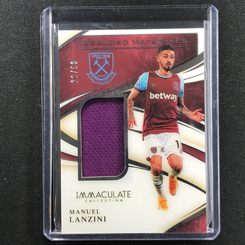 2020 Immaculate Manuel Lanzini Heralded Materials Acetate Jersey Relic 26/99