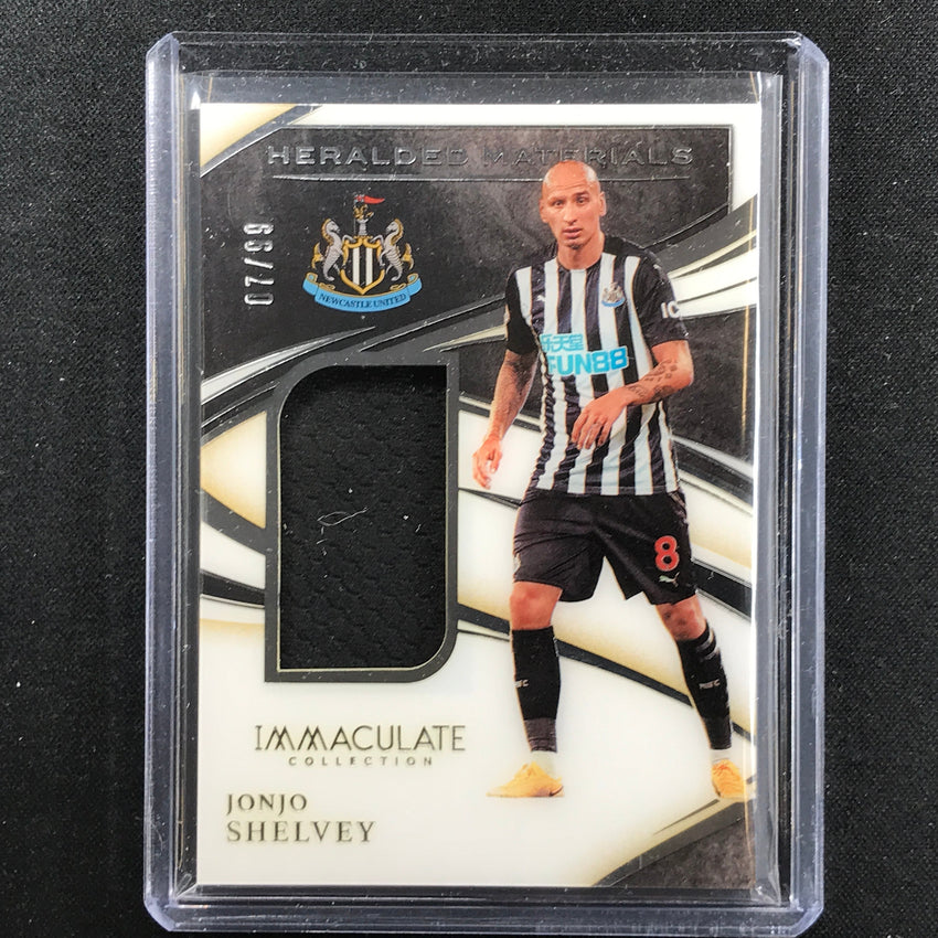 2020 Immaculate Jonjo Shelvey Heralded Materials Acetate Jersey Relic 7/99