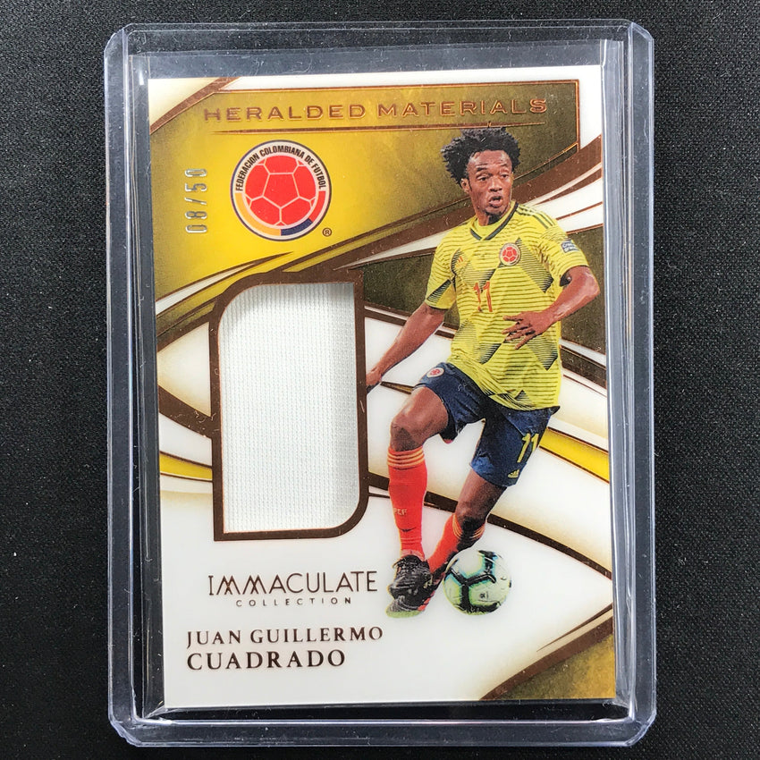 2020 Immaculate Juan Guillermo Cuadrado Heralded Materials Relic Bronze 8/50