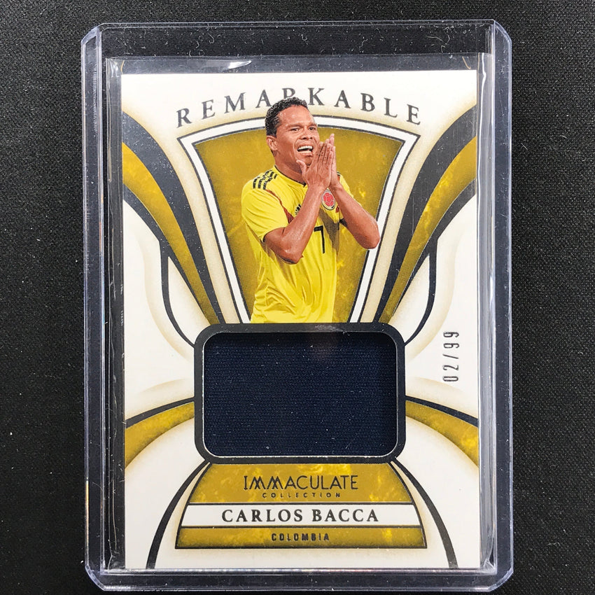 2020 Immaculate Carlos Bacca Remarkable Memorabilia Jersey Relic Silver 2/99