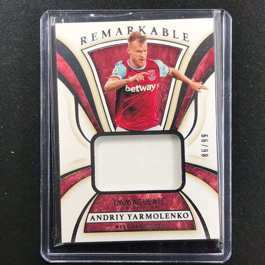 2020 Immaculate Andriy Yarmolenko Remarkable Memorabilia Jersey Relic 86/99