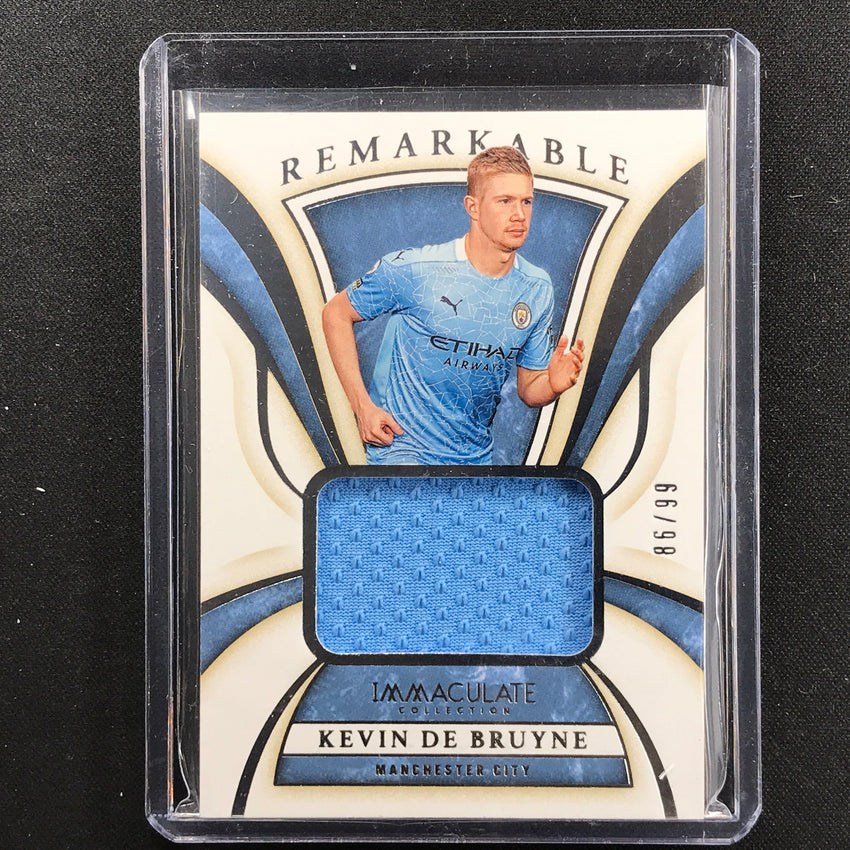 2020 Immaculate Kevin De Bruyne Remarkable Memorabilia Jersey Relic 86/99