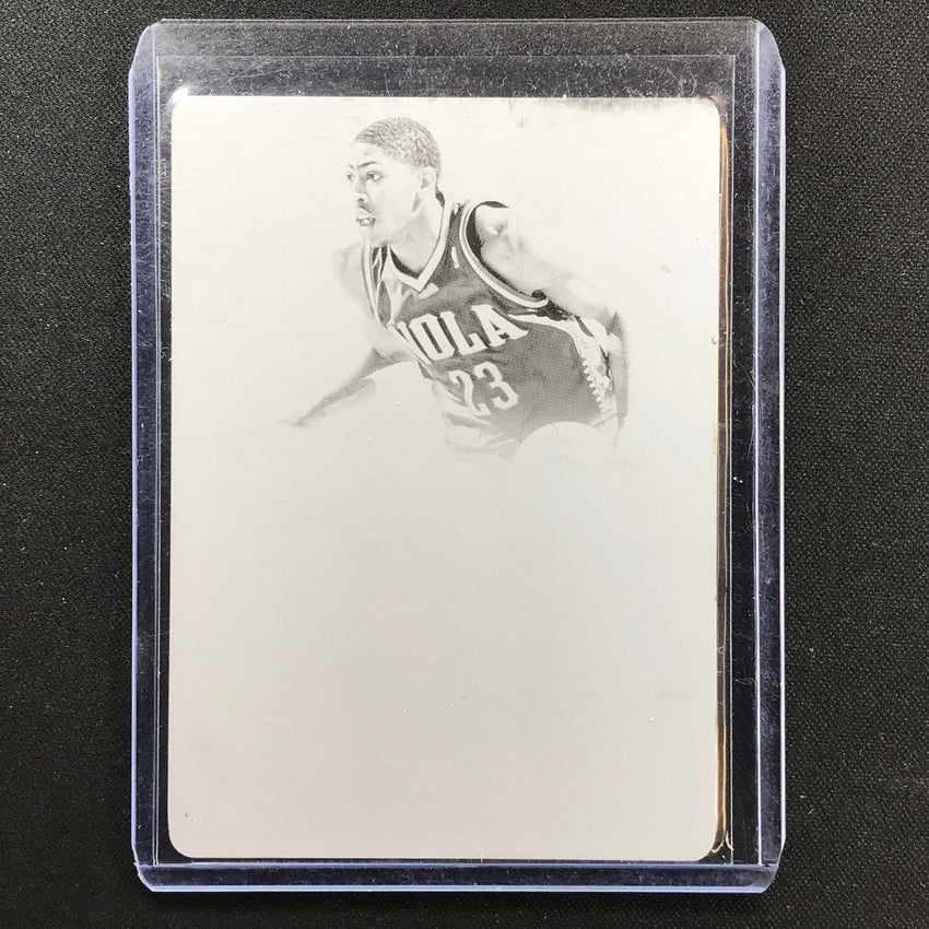 2013-14 National Treasures Anthony Davis 2012-13 Printing Plate 1/1 Black No 50