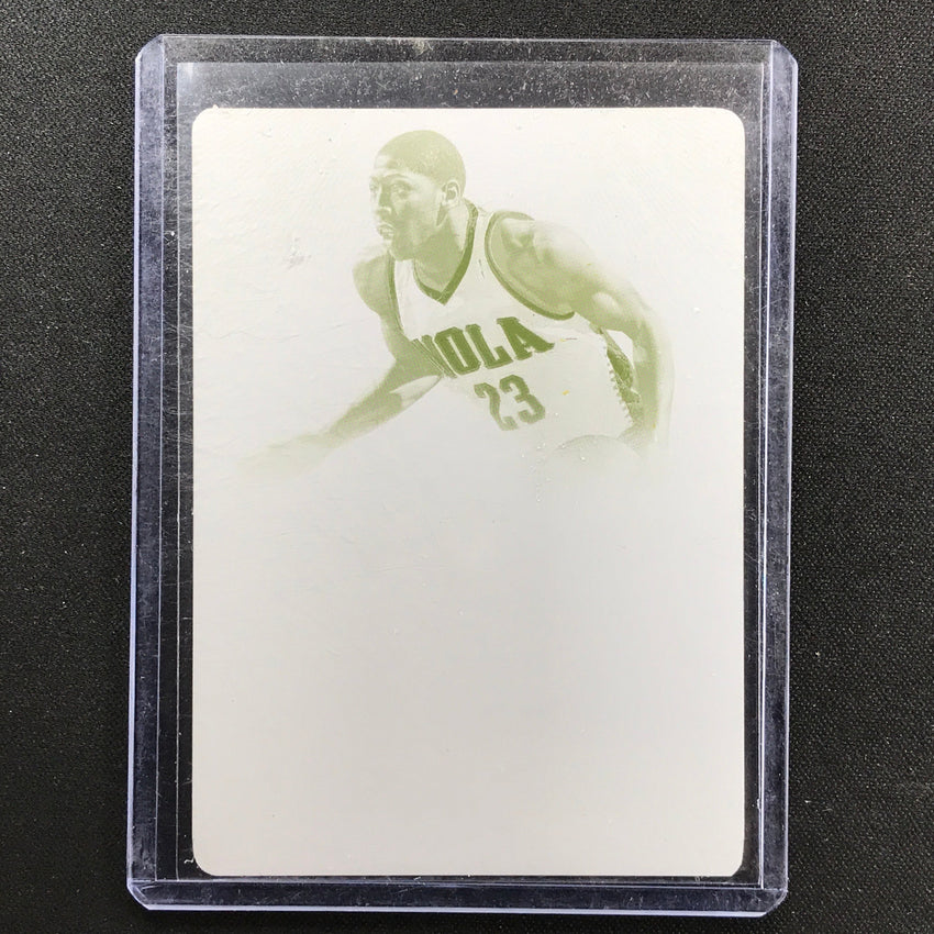 2013-14 National Treasures ANTHONY DAVIS 2012-13 Printing Plate 1/1 Yellow #50