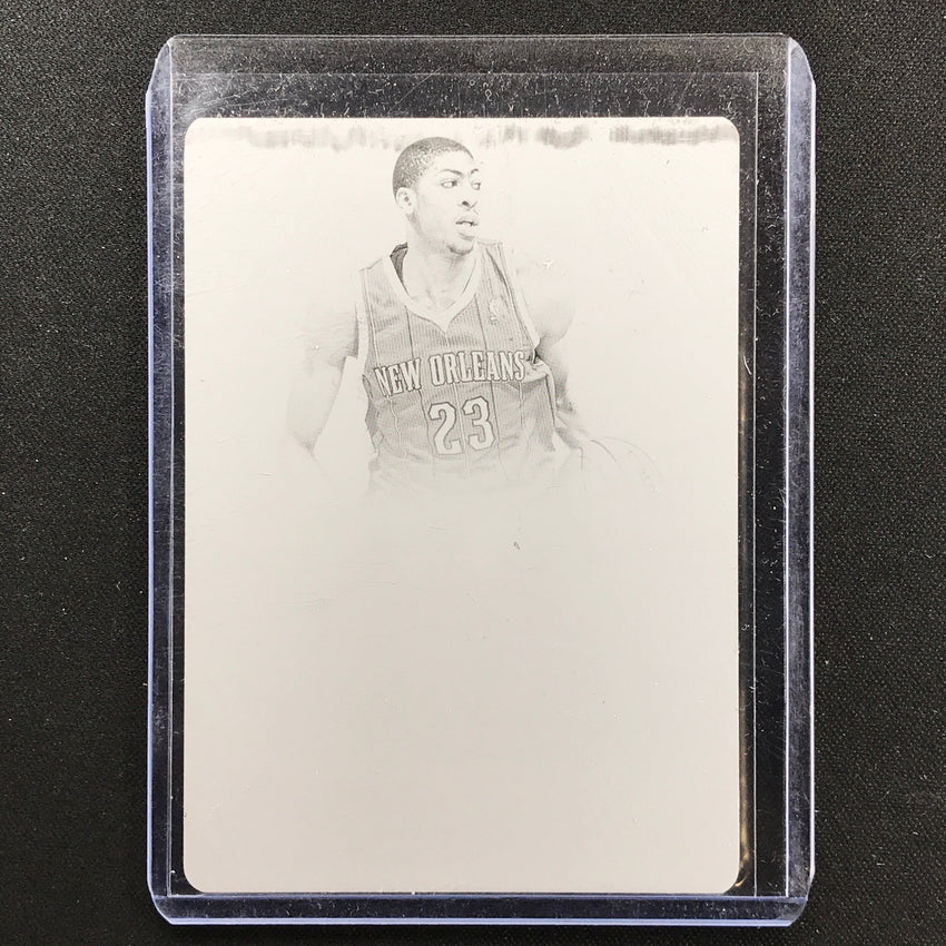 2013-14 National Treasures ANTHONY DAVIS 2012-13 Printing Plate 1/1 Black #46