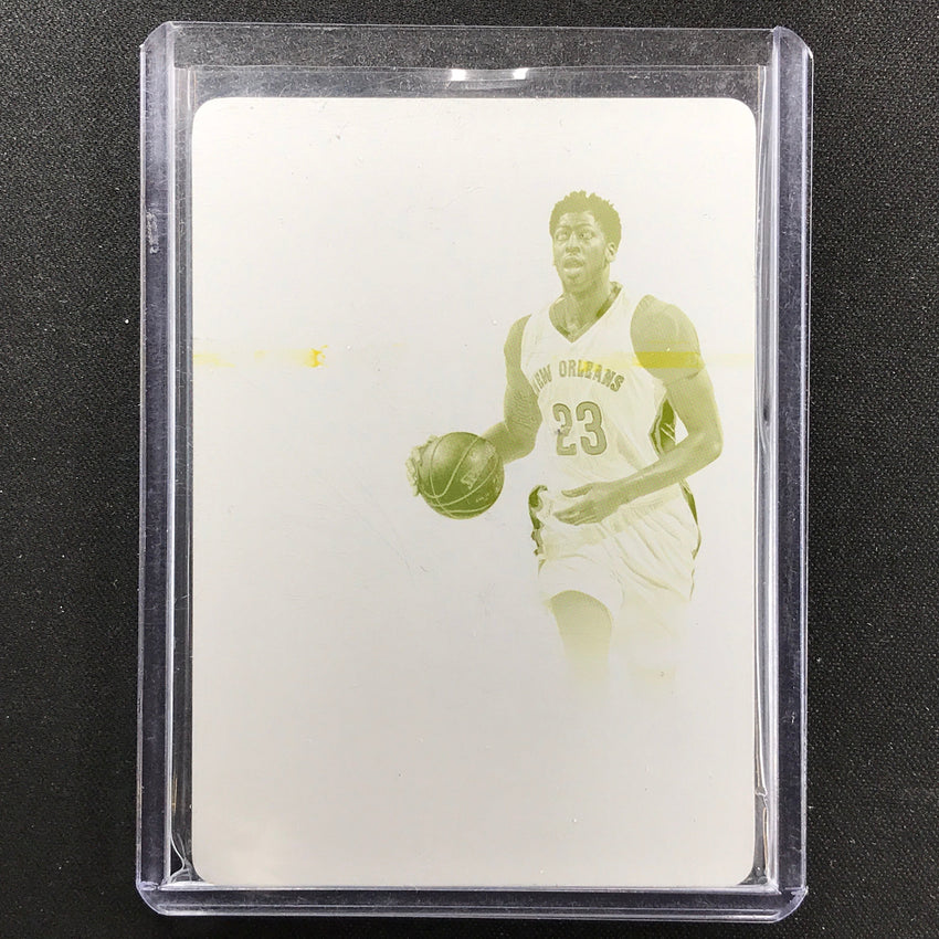 2015-16 National Treasures Anthony Davis Logoman Printing Plate 1/1 Yellow