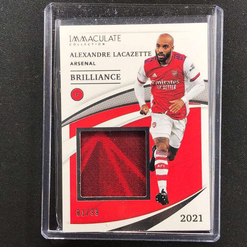 2021 Immaculate Alexandre Lacazette Brilliance Jersey Relic Silver 81/99