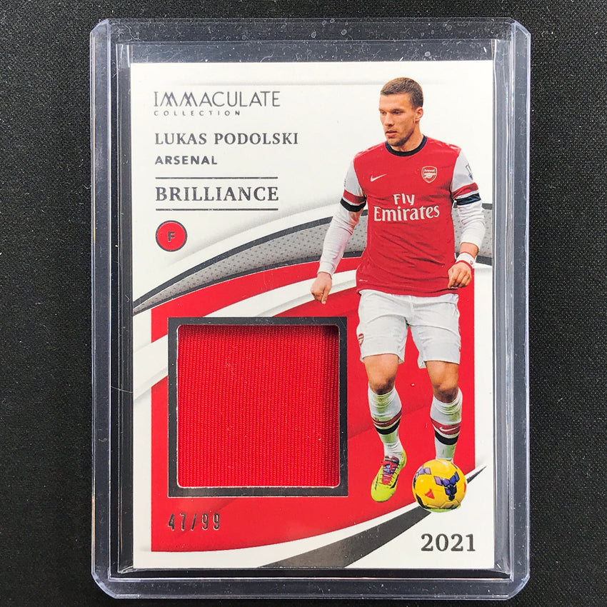 2021 Immaculate Lukas Podolski Brilliance Jersey Relic Silver 47/99