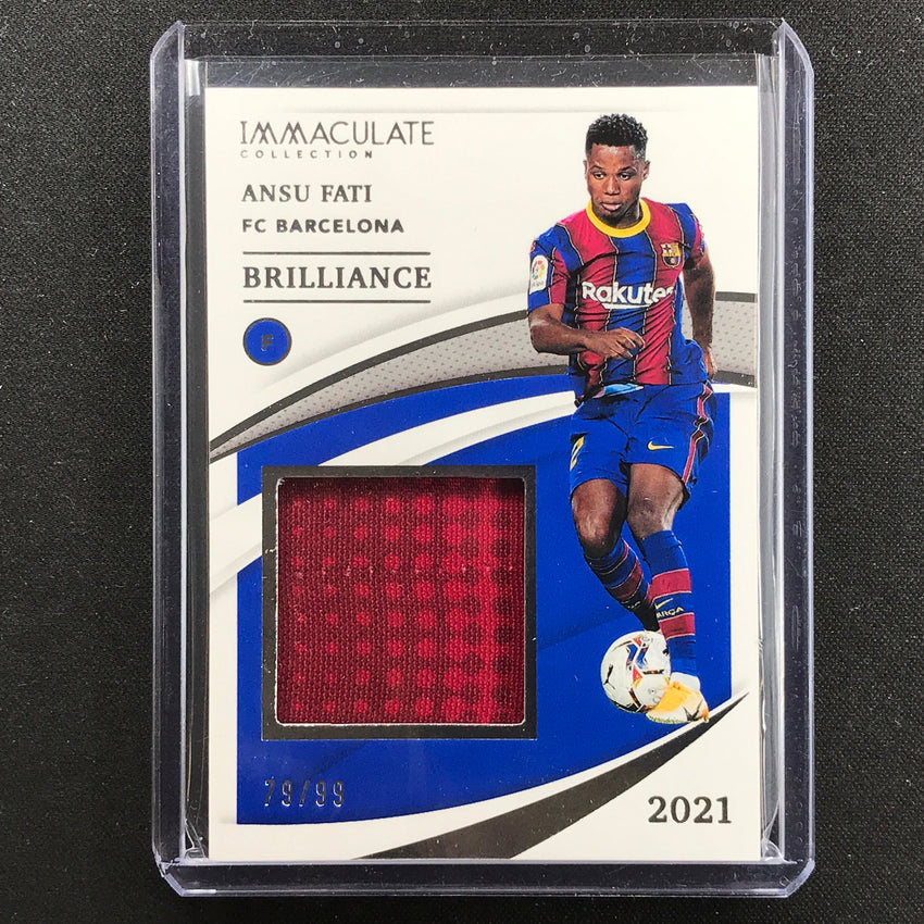 2021 Immaculate Ansu Fati Brilliance Jersey Relic Silver 79/99