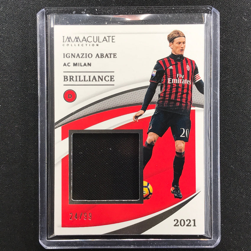 2021 Immaculate Ignazio Abate Brilliance Jersey Relic Silver 24/99
