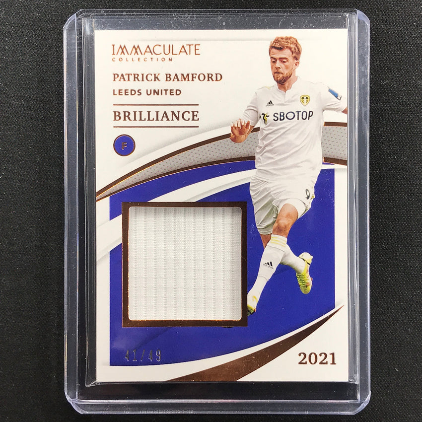 2021 Immaculate Patrick Bamford Brilliance Jersey Relic Bronze 41/49