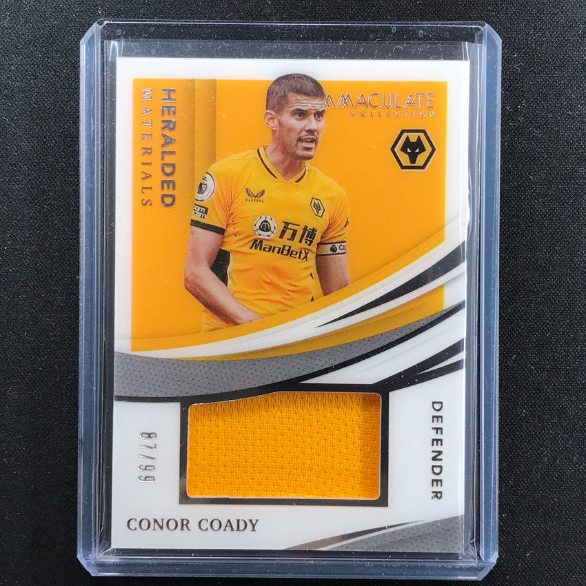 2021 Immaculate Conor Coady Heralded Materials Acetate Jersey Relic 87/99