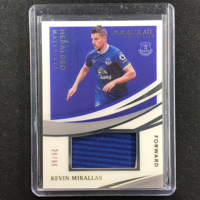 2021 Immaculate Kevin Mirallas Heralded Materials Acetate Jersey Relic 25/99