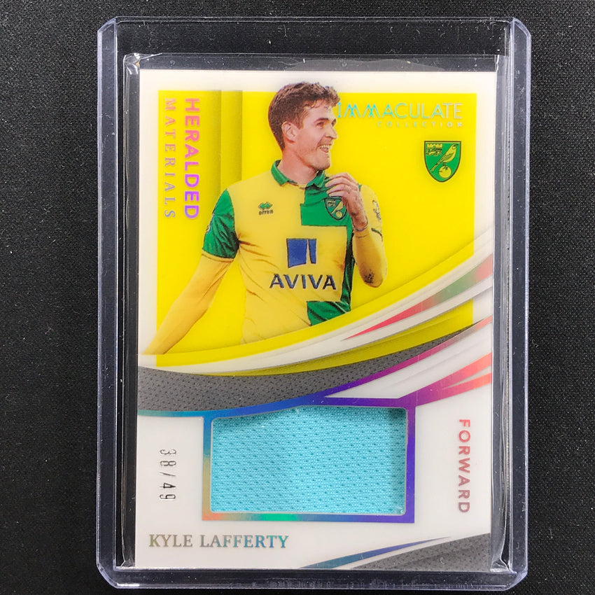 2021 Immaculate Kyle Lafferty Heralded Materials Acetate Jersey Relic 38/49