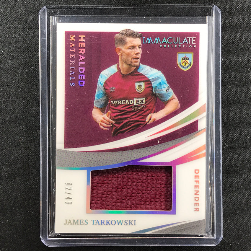 2021 Immaculate James Tarkowski Heralded Materials Acetate Jersey Relic 2/49