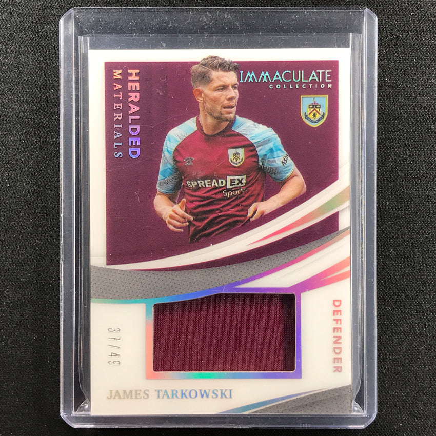 2021 Immaculate James Tarkowski Heralded Materials Acetate Jersey Relic 37/49