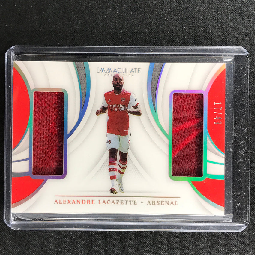 2021 Immaculate Alexandre Lacazette Jumbo Dual Patches Jersey Relic Silver 17/49