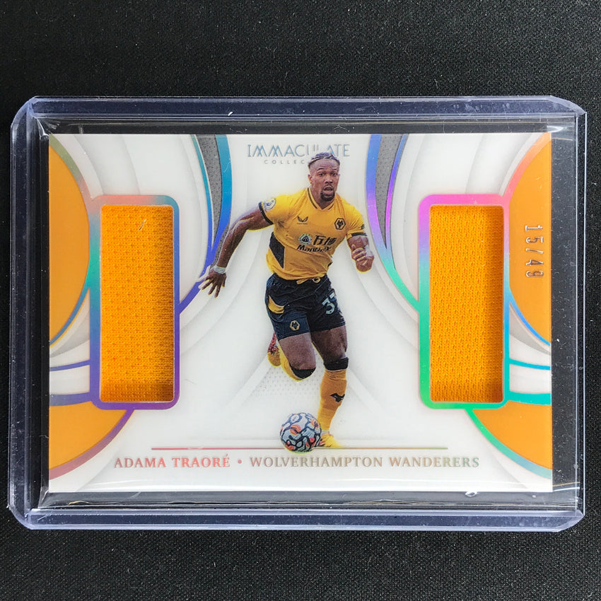 2021 Immaculate Adama Traore Jumbo Dual Patches Jersey Relic Silver 15/49