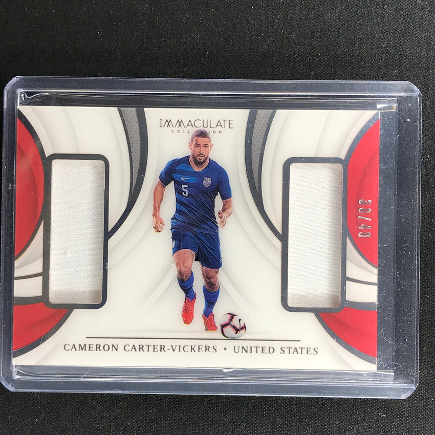 2021 Immaculate Cameron Carter-vickers Jumbo Dual Patches Jersey Relic 30/49