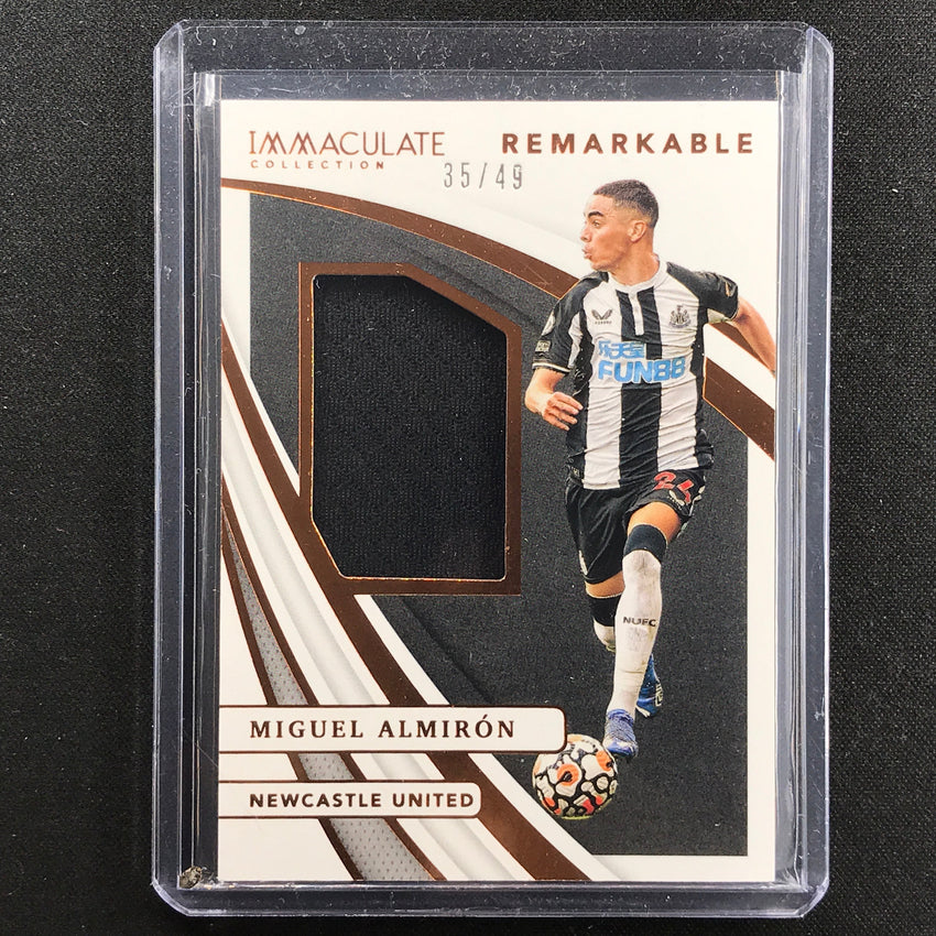 2021 Immaculate Miguel Almiron Remarkable Memorabilia Jersey Relic Bronze 35/49