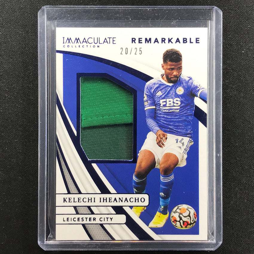 2021 Immaculate Kelechi Iheanacho Remarkable Memorabilia Jersey Patch 20/25