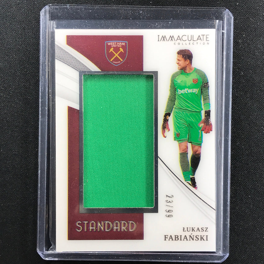 2021 Immaculate Lukasz Fabianski Standard Acetate Jersey Relic Silver 23/99