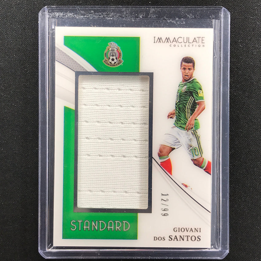 2021 Immaculate Giovanni Dos Santos Standard Acetate Jersey Relic Silver 12/99