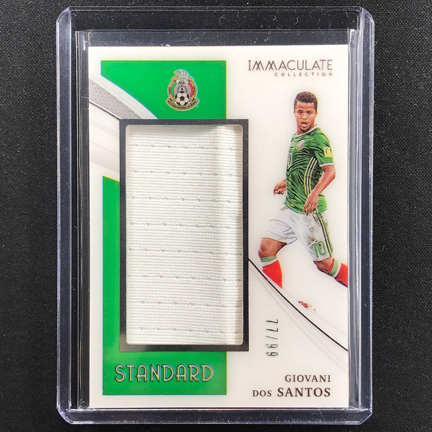 2021 Immaculate Giovanni Dos Santos Standard Acetate Jersey Relic Silver 77/99