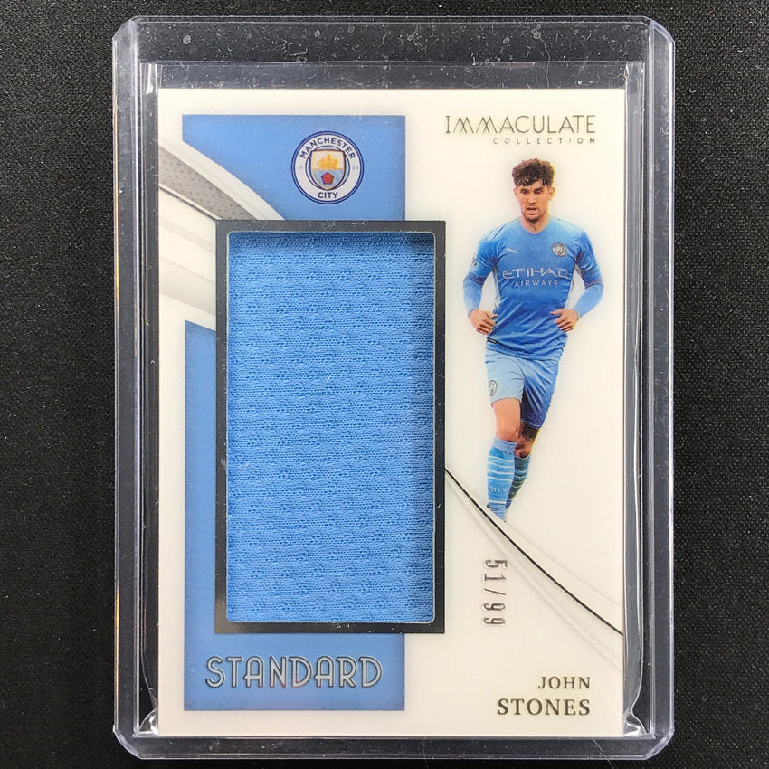 2021 Immaculate John Stones Standard Acetate Jersey Relic Silver 51/99