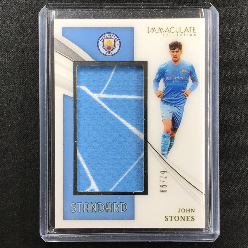 2021 Immaculate John Stones Standard Acetate Jersey Relic Silver 67/99