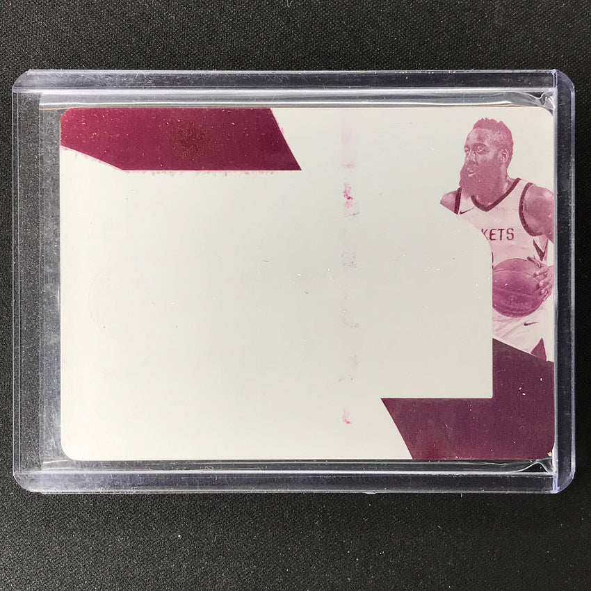 2017-18 Immaculate James Harden Brand Logos Printing Plate 1/1 Magenta