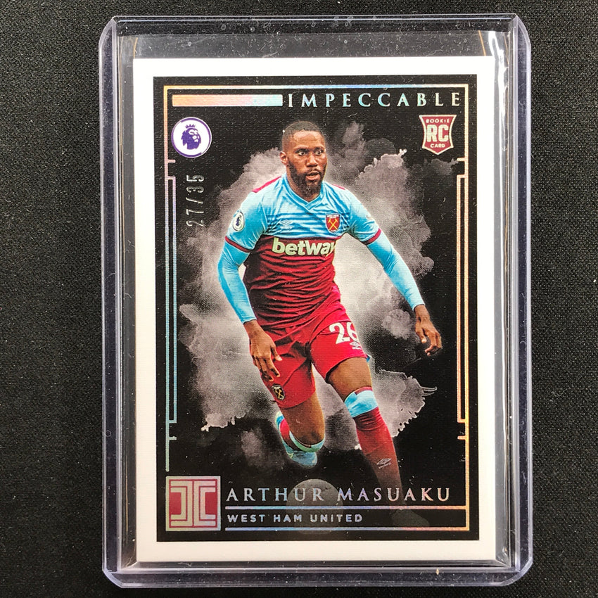 2019-20 Impeccable Epl Arthur Masuaku Rookie Base Holo Silver 27/35