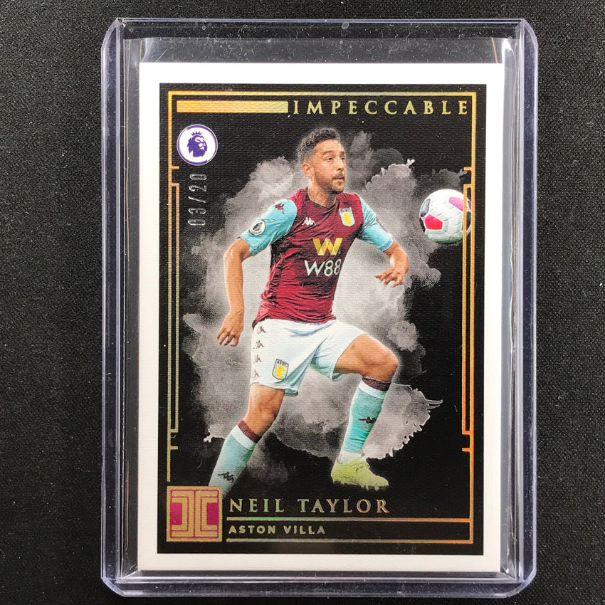 2019-20 Impeccable Epl Neil Taylor Rookie Base Holo Gold 3/20