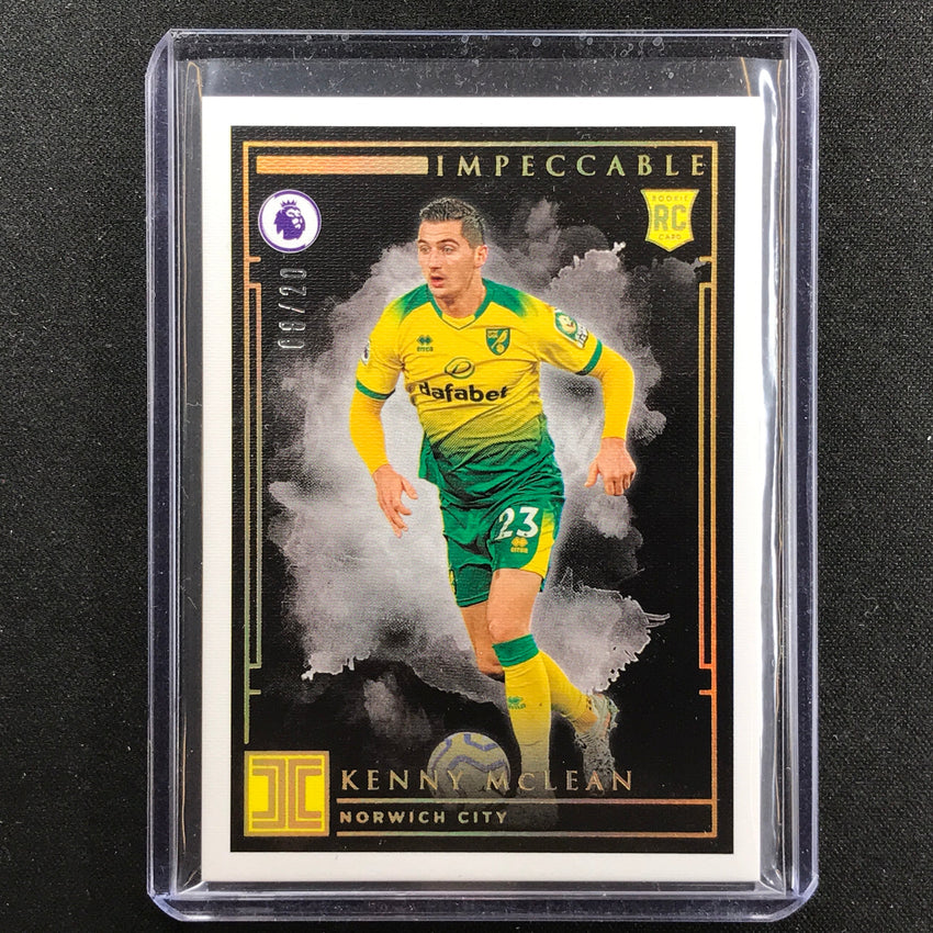 2019-20 Impeccable Epl Kenny Mclean Rookie Base Holo Gold 8/20