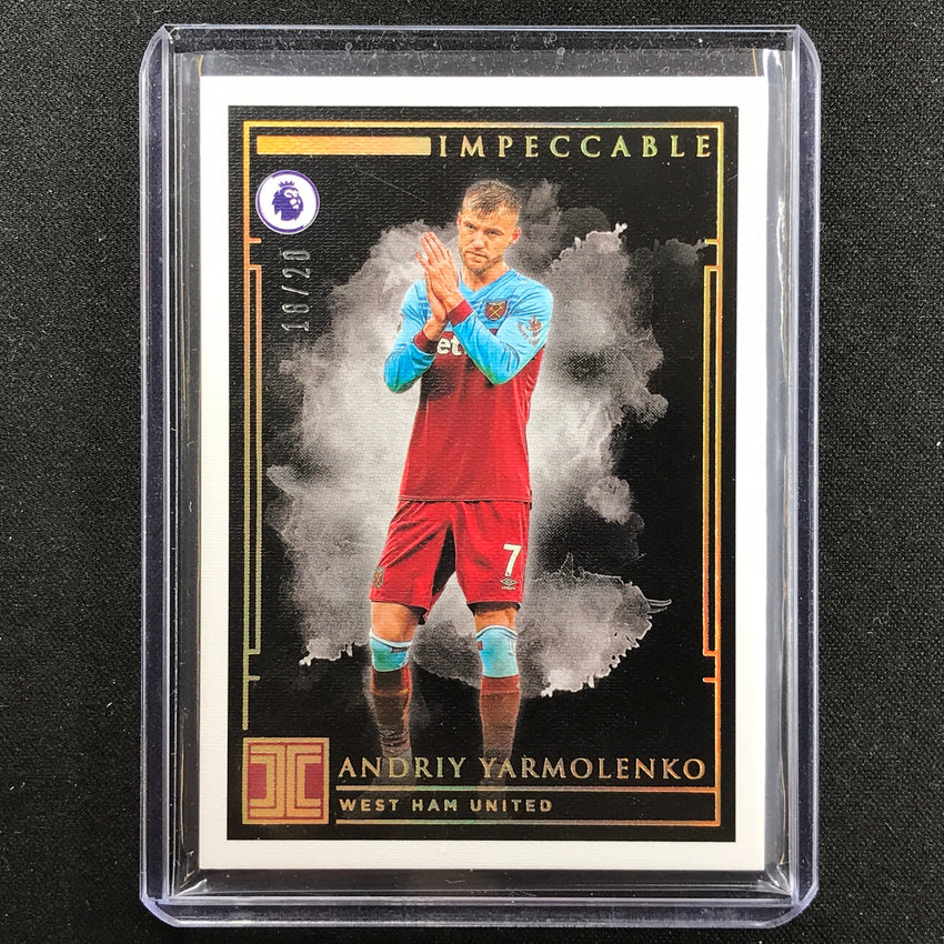2019-20 Impeccable Epl Andriy Yarmolenko Base Holo Gold 18/20