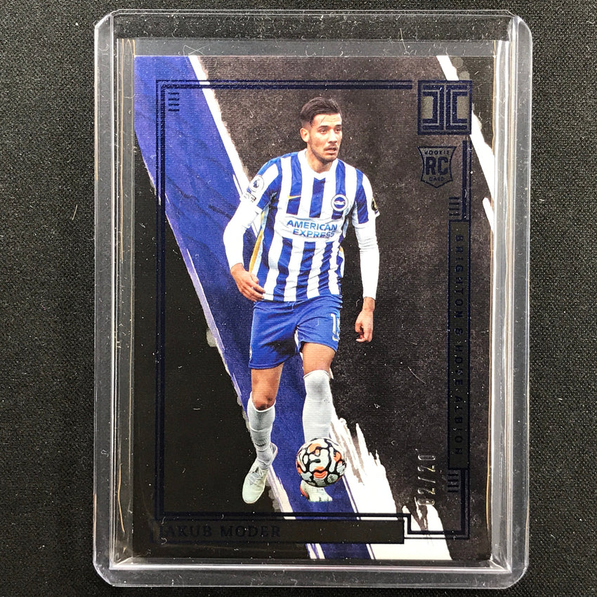 2021-22 Impeccable Epl Jakub Moder Rookie Base Sapphire Blue 2/20