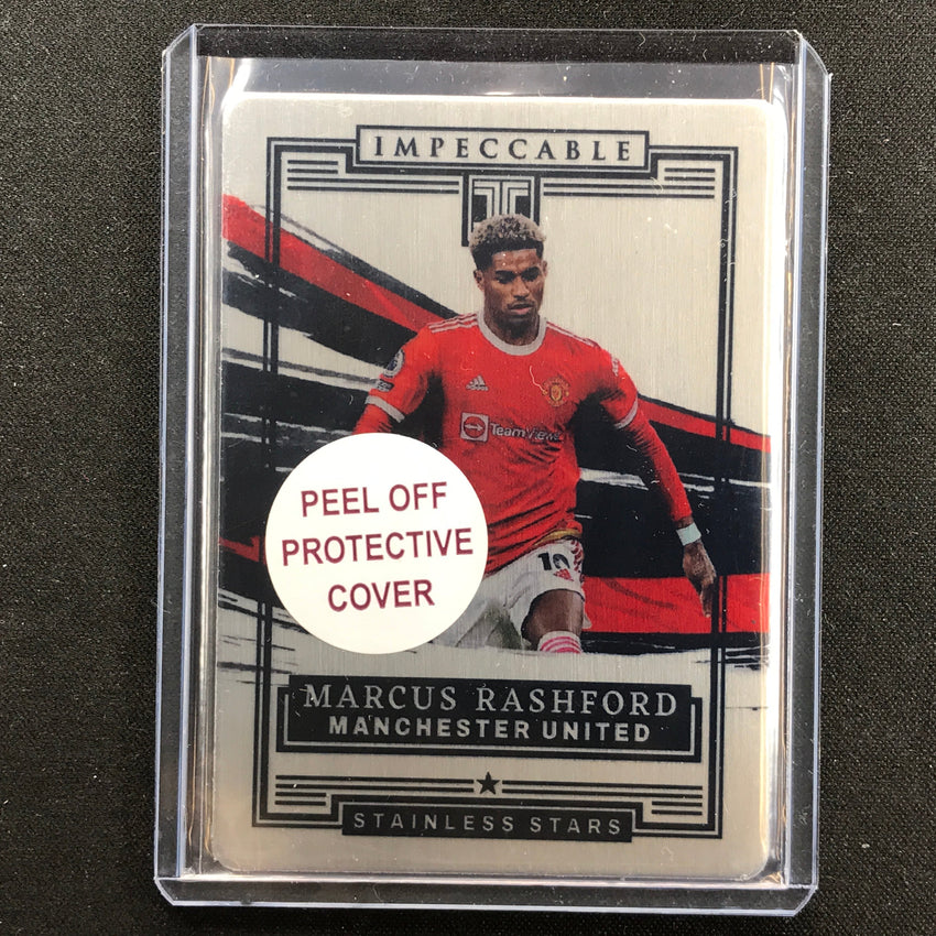 2021-22 Impeccable Epl Marcus Rashford Stainless Stars Silver Metal 3/65