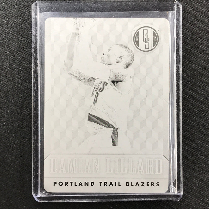 2014-15 Gold Standard Damian Lillard Photo Variations Printing Plate 1/1 Black