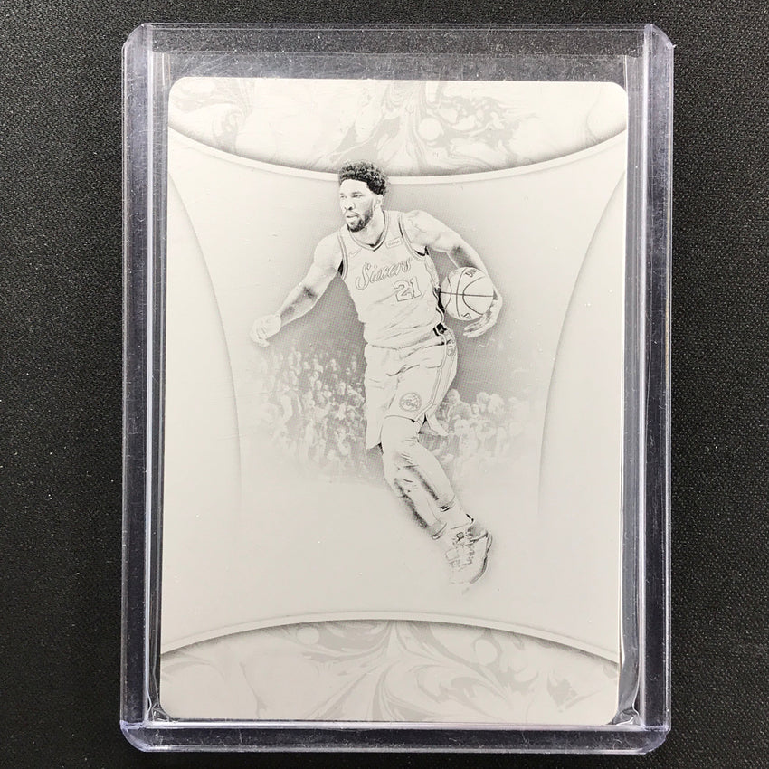 2017-18 Flawless Joel Embiid Base Printing Plate 1/1 Black