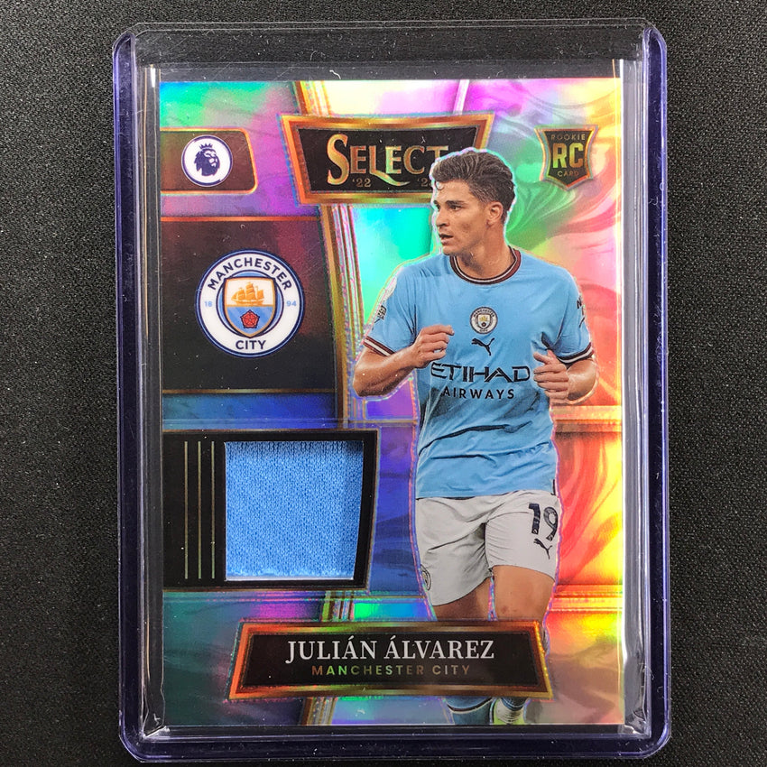 2022-23 Select Epl Julian Alvarez Select Swatches Rookie Relic Silver Prizm No Ja
