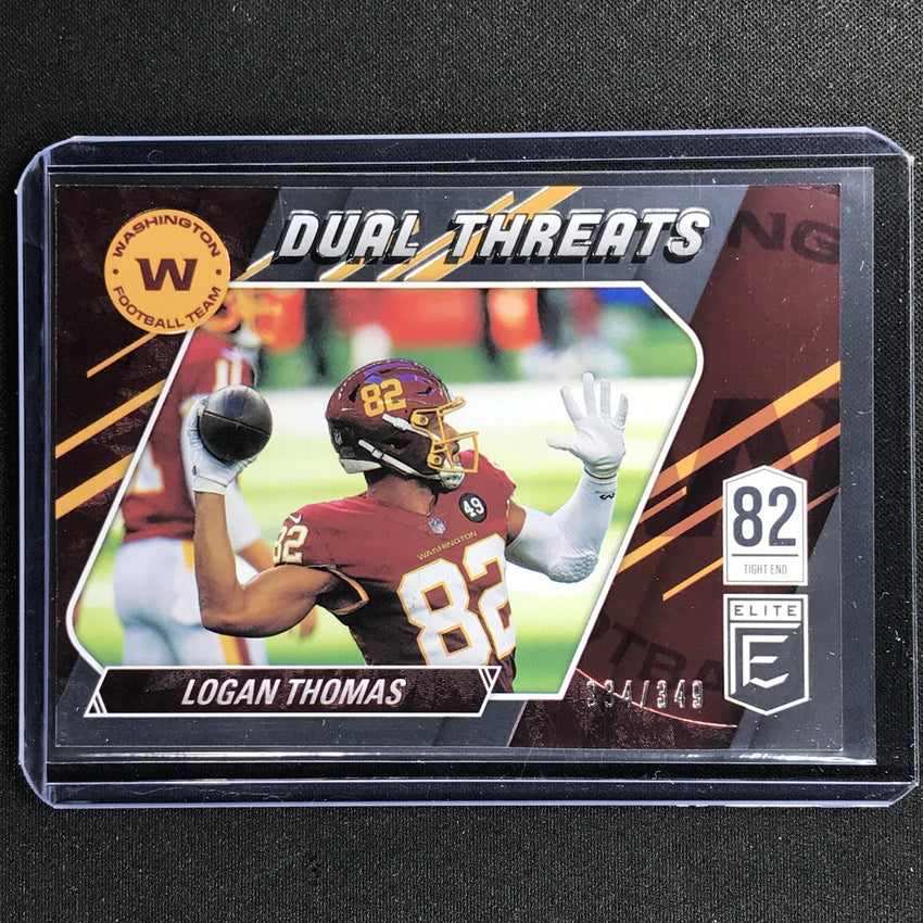 2021 Donruss Elite Logan Thomas Dual Threats Silver 334/349