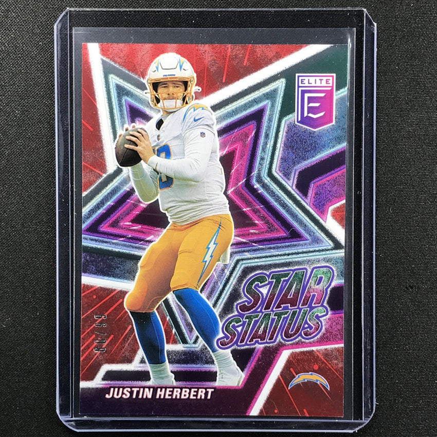 2021 Donruss Elite Justin Herbert Star Status Red 80/99