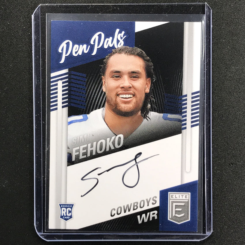 2021 Donruss Elite Simi Fehoko Pen Pals Rookie Auto Black Ink No Sfe
