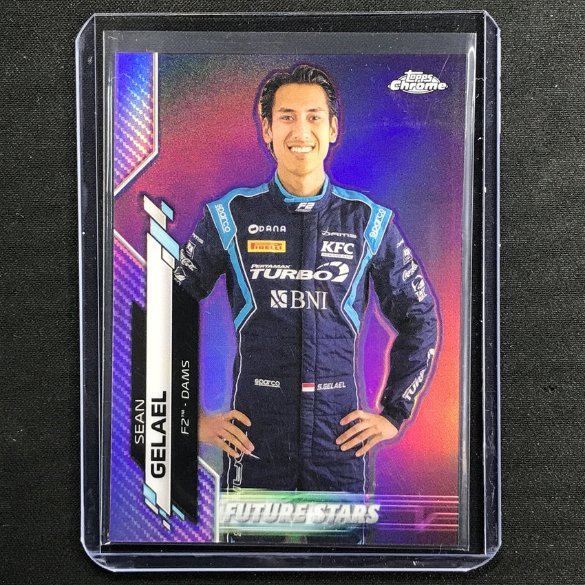 2020 Topps Chrome Sean Gelael F2 Racers Future Stars Purple 161/399