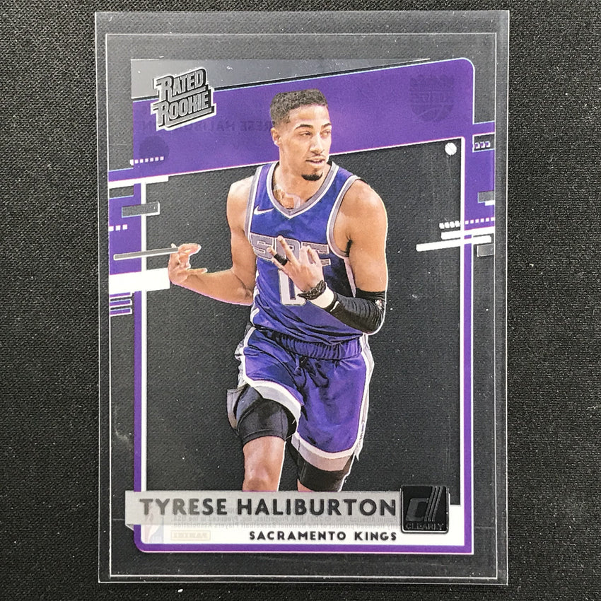 2020-21 Clearly Donruss TYRESE HALIBURTON Rated Rookie Base #75