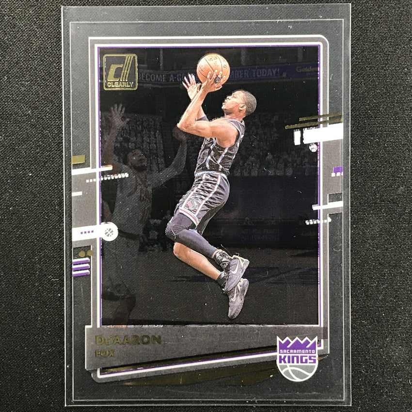 2020-21 Clearly Donruss Deaaron Fox Base Gold No 10